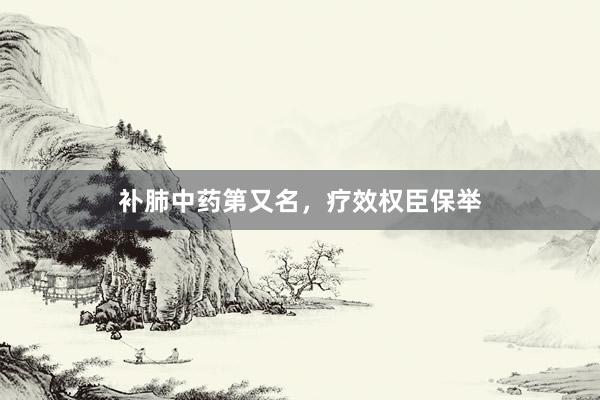 补肺中药第又名，疗效权臣保举
